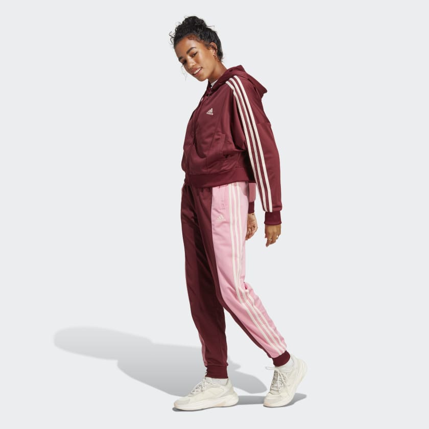 Ladies burgundy adidas tracksuit outlet