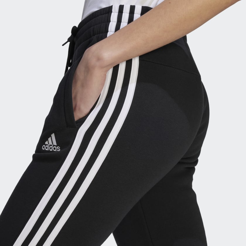 ADIDAS ESSENTIALS 3 STRIPES FLEECE JOGGERS BLACK bCODE Your Online Fashion Retail Store