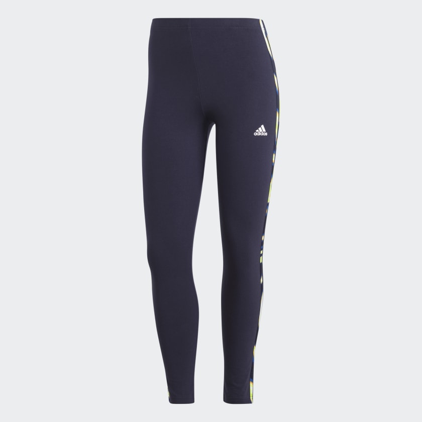 ADIDAS VIBRANT PRINT 3 STRIPES COTTON LEGGINGS IL5867 bCODE Your Online Fashion Retail Store