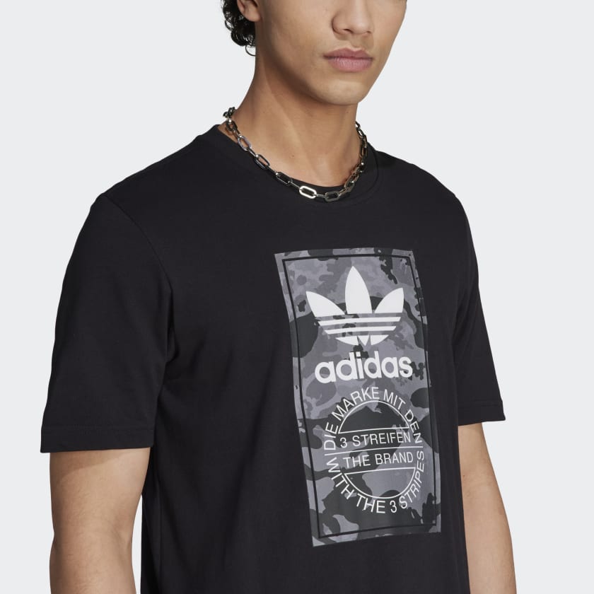 Adidas camo label tee hot sale