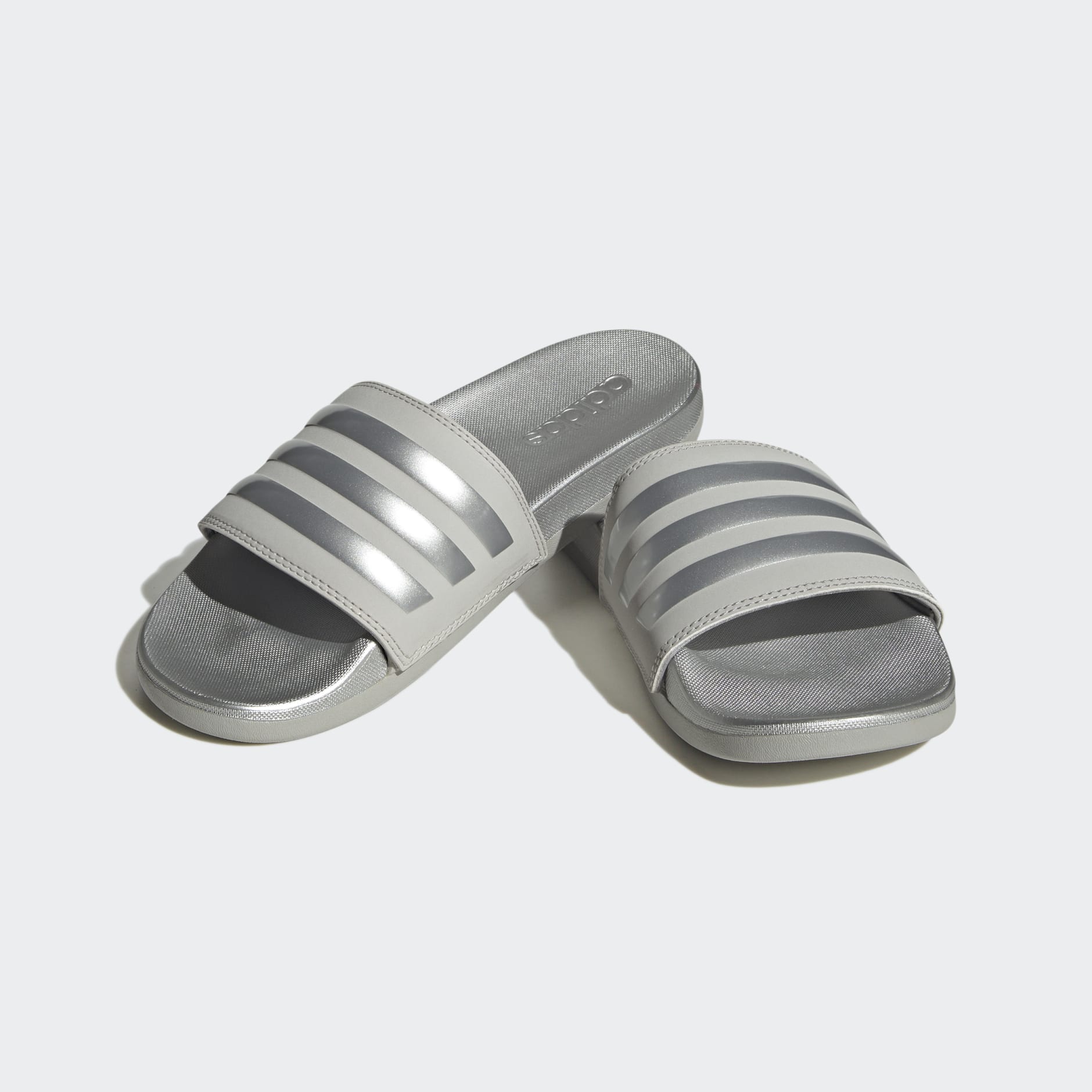 Grey adilette slides store
