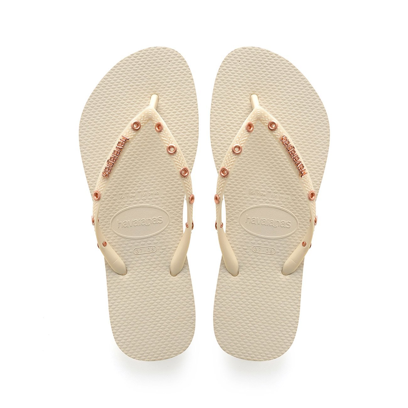 Havaianas slim hardware rose hot sale gold